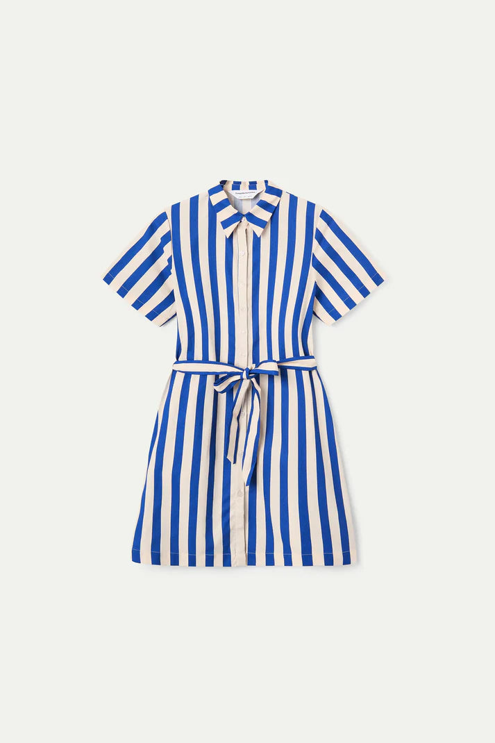 Abito corto con stampa Bamboo Blue