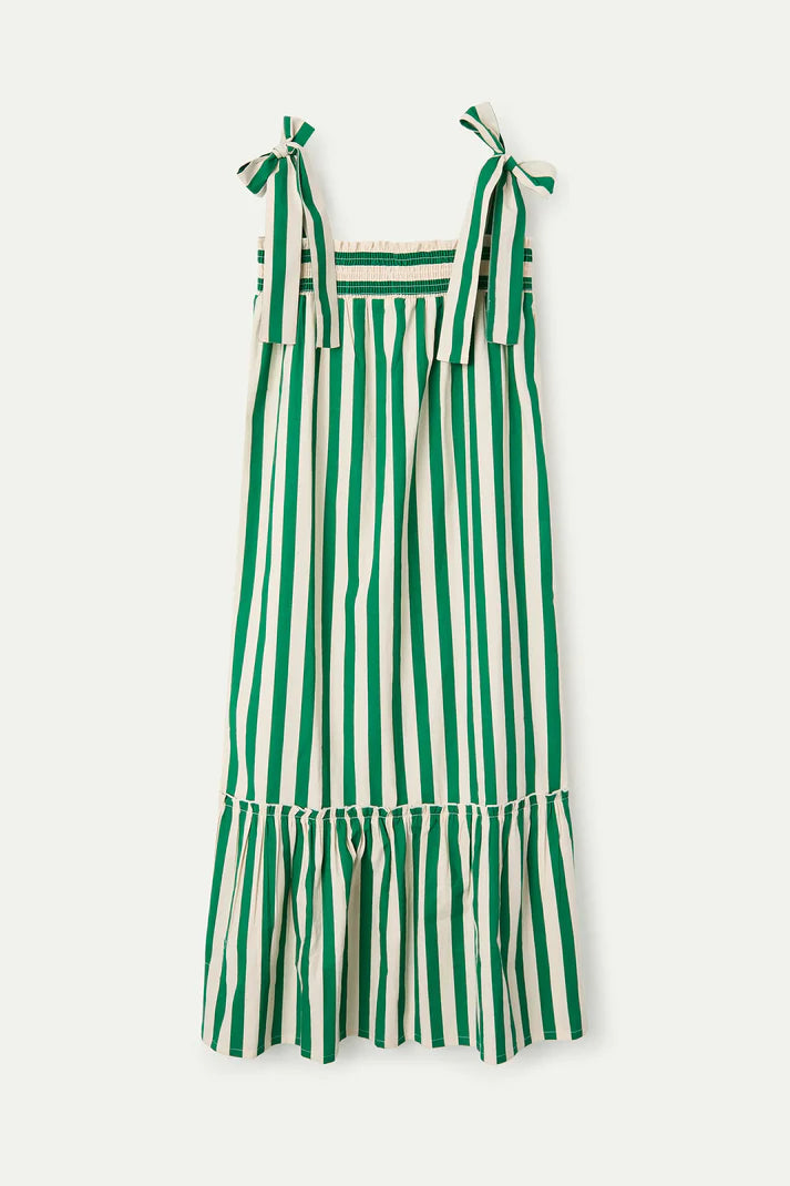 Abito lungo con stampa Bamboo Green