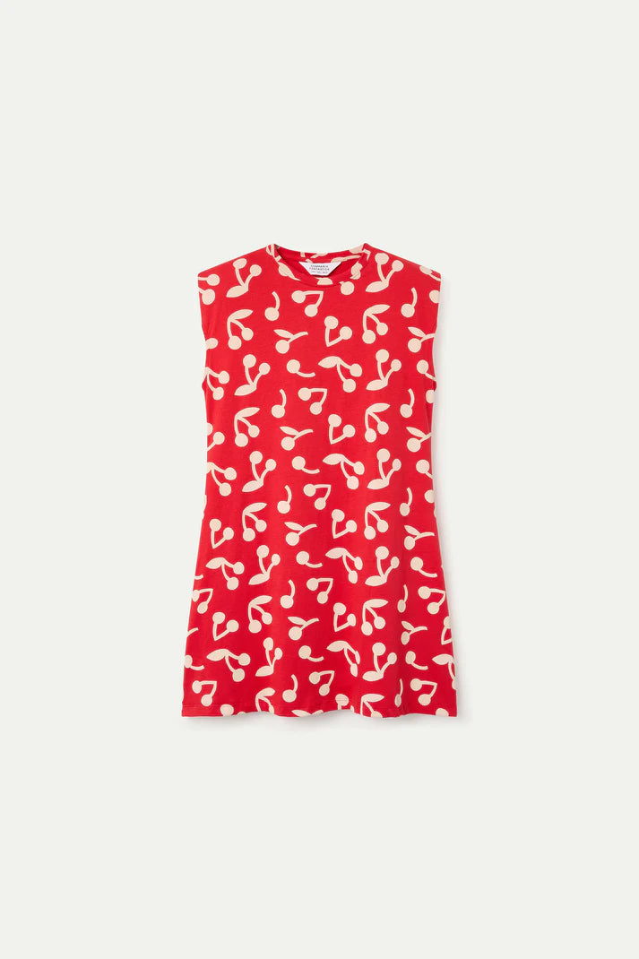 Abito corto con stampa Red Cieliegio