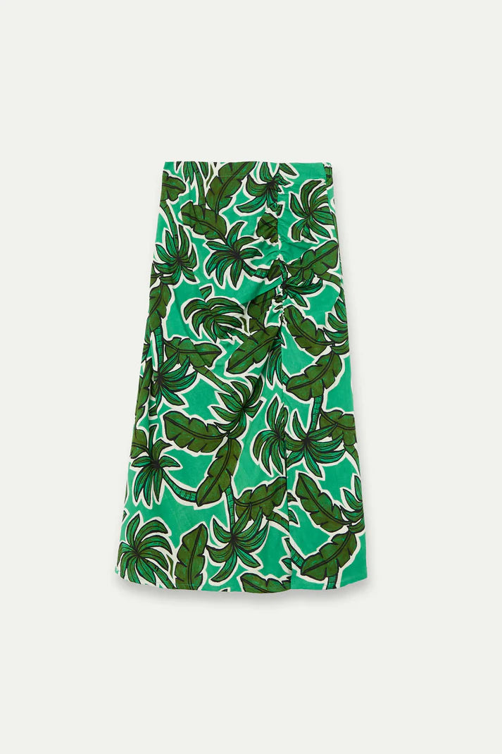 Gonna midi con stampa Palm Tree