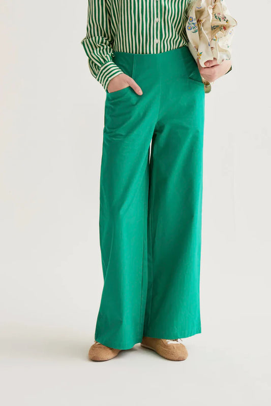 Pantaloni 100% cotone verde