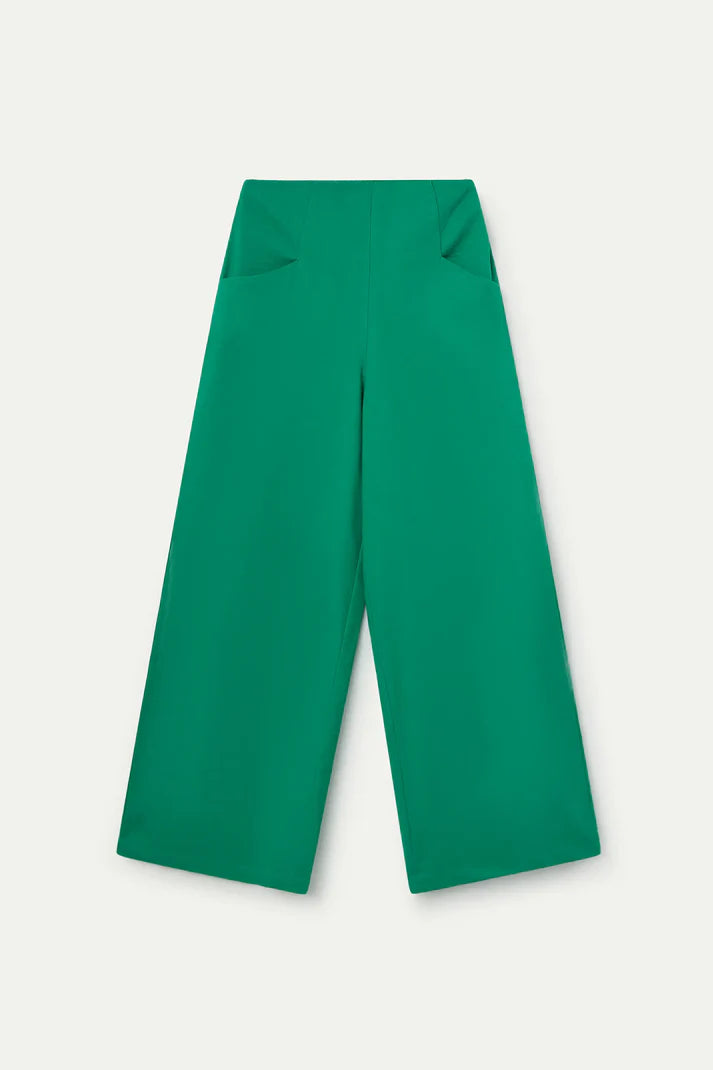 Pantaloni 100% cotone verde