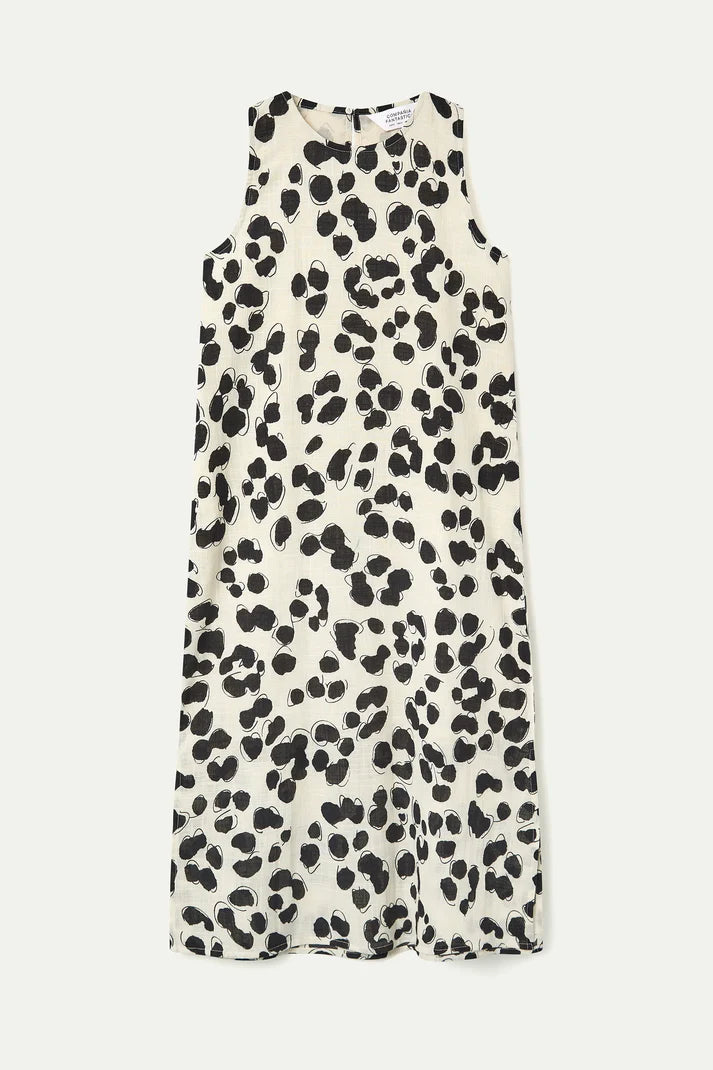 Abito midi con stampa Dalmatian
