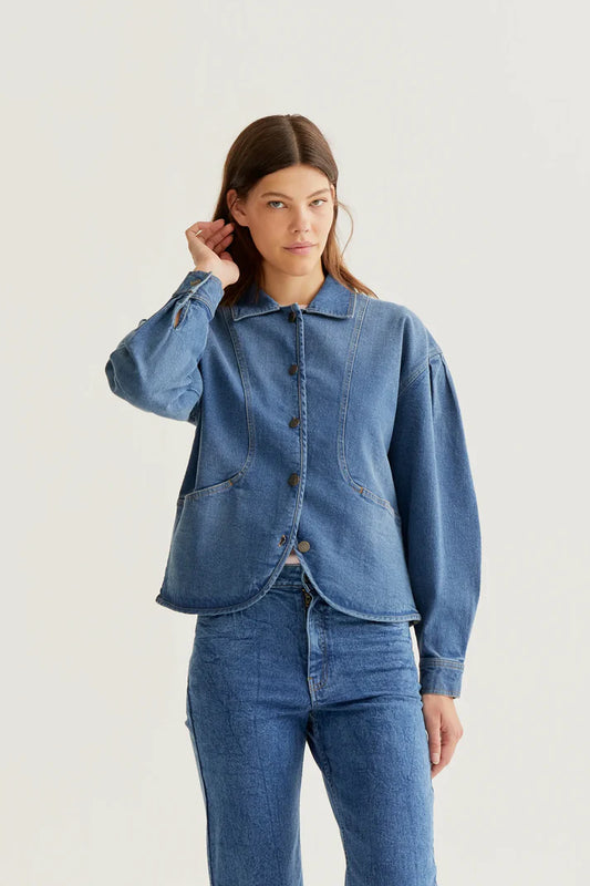 Giacca di jeans blu
