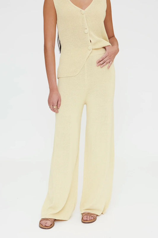 Pantaloni a maglia gialla