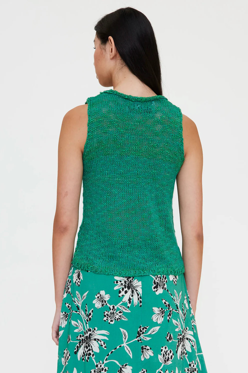 Top punto traforato verde