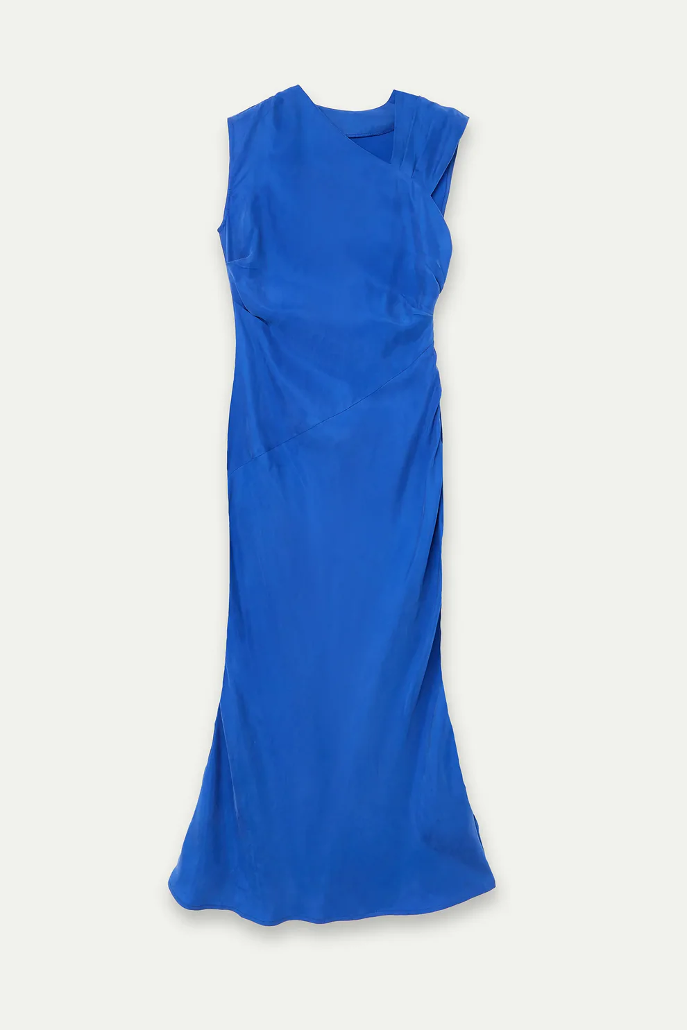 Abito lungo crepe blu