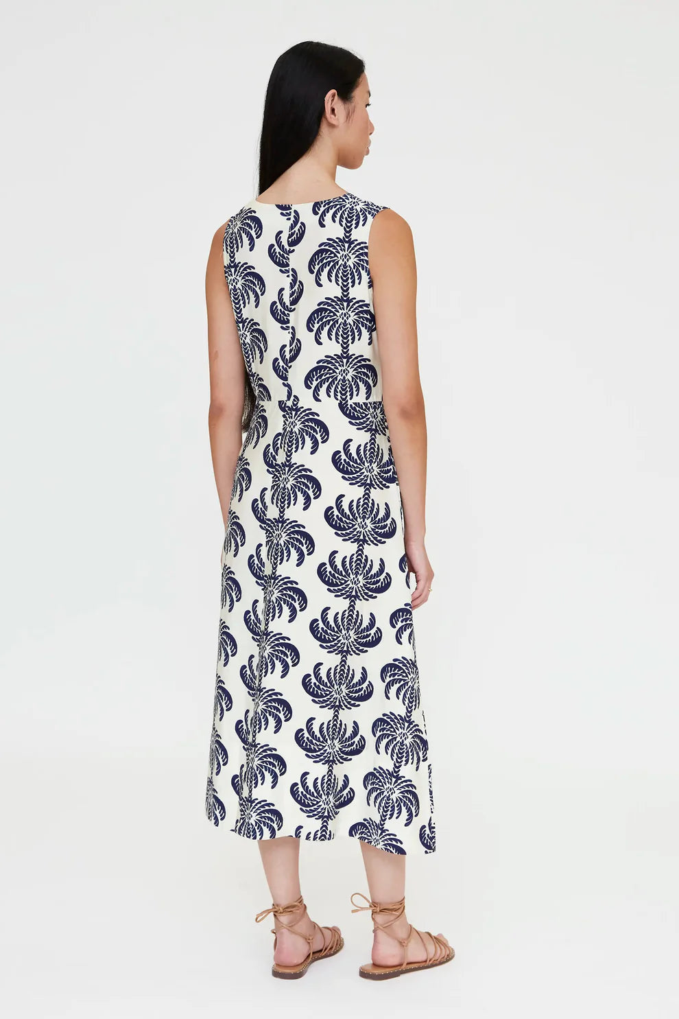 Abito midi con stampa Palms Spring