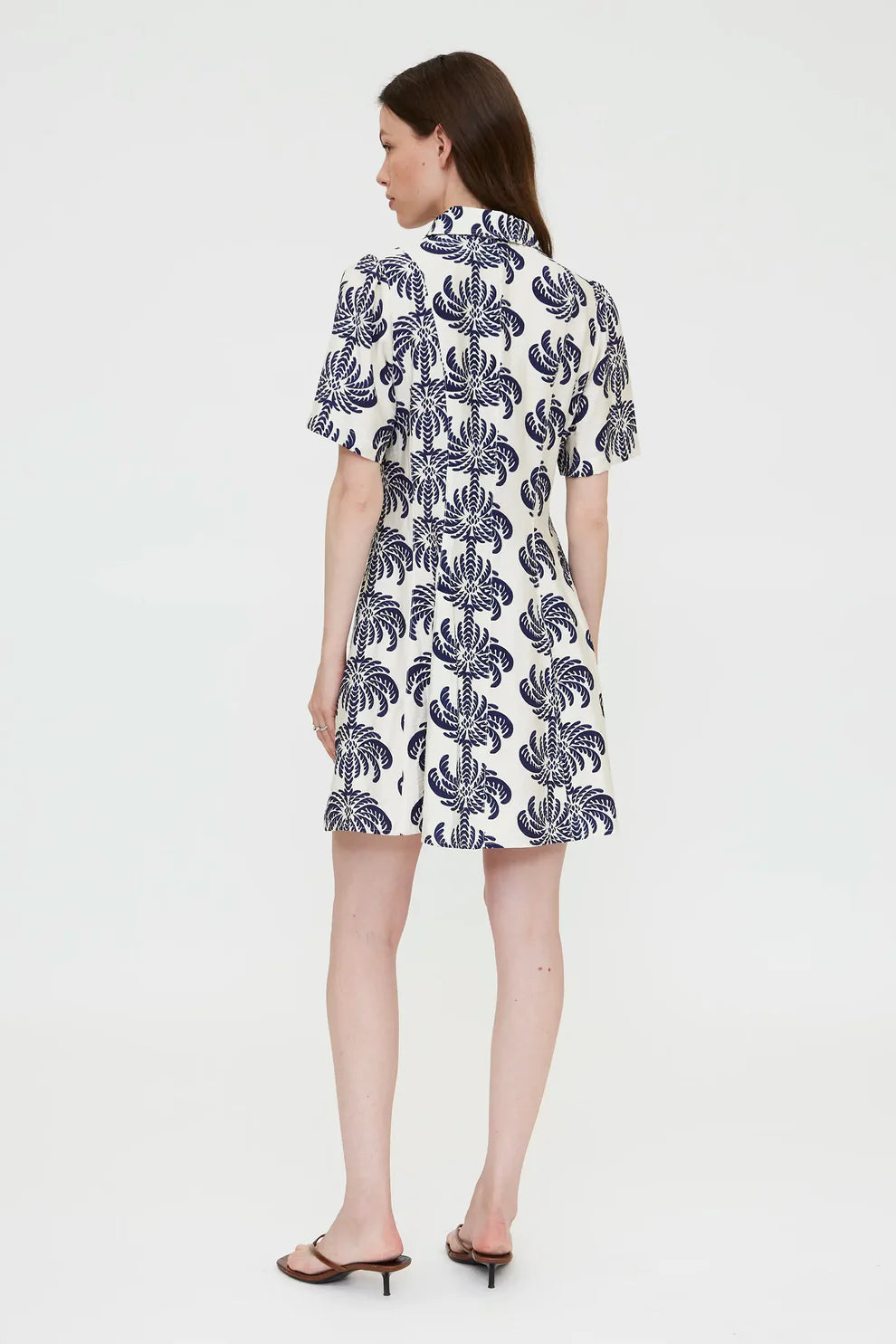 Abito corto con stampa Palms Spring