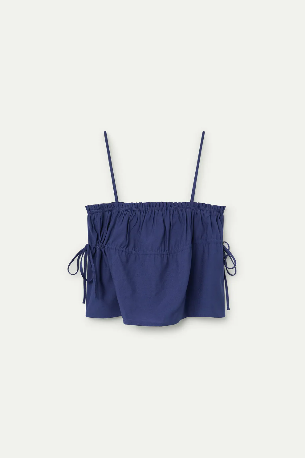 Top con spalline fluide blu navy