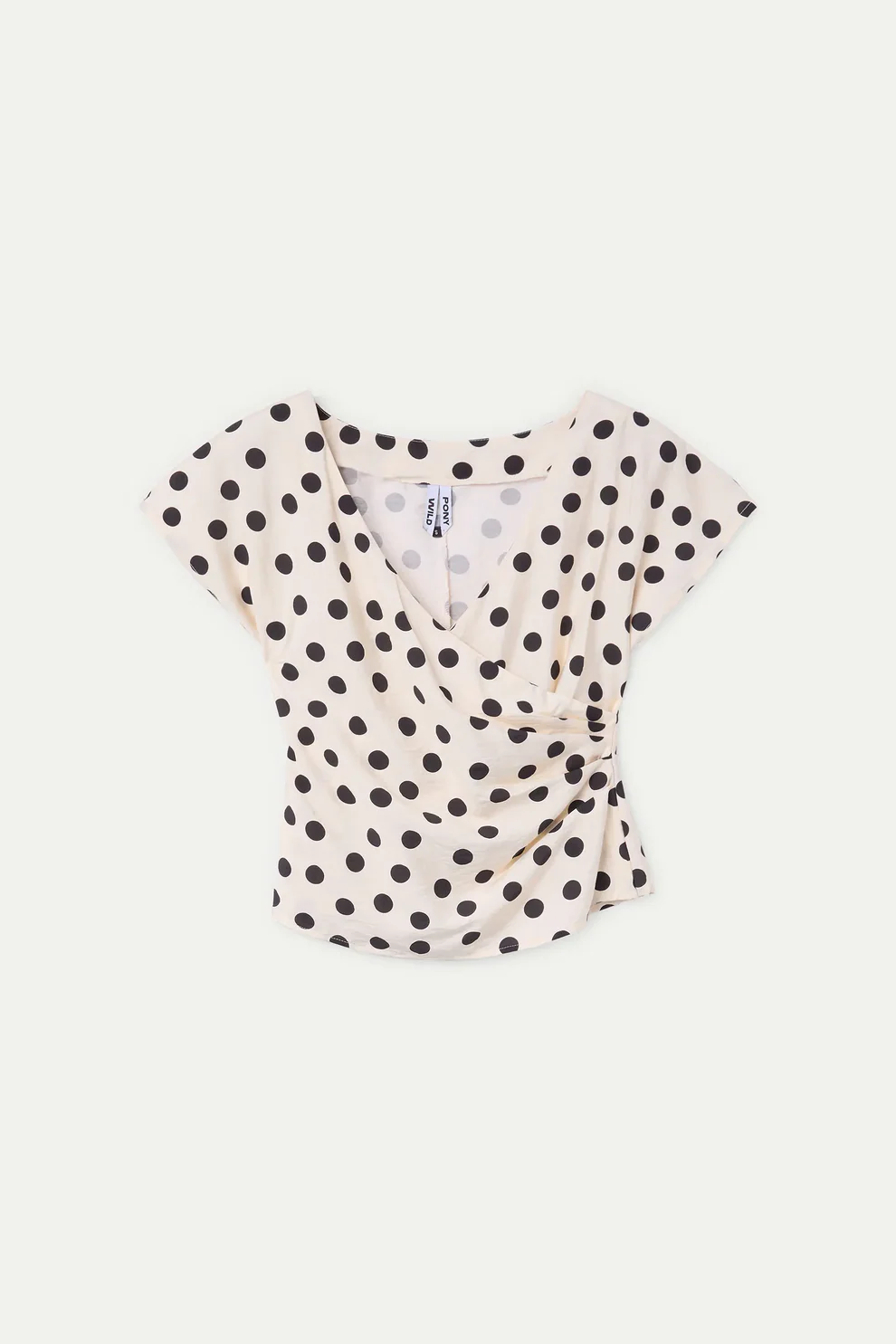 Top con stampa maglia bianca e nera