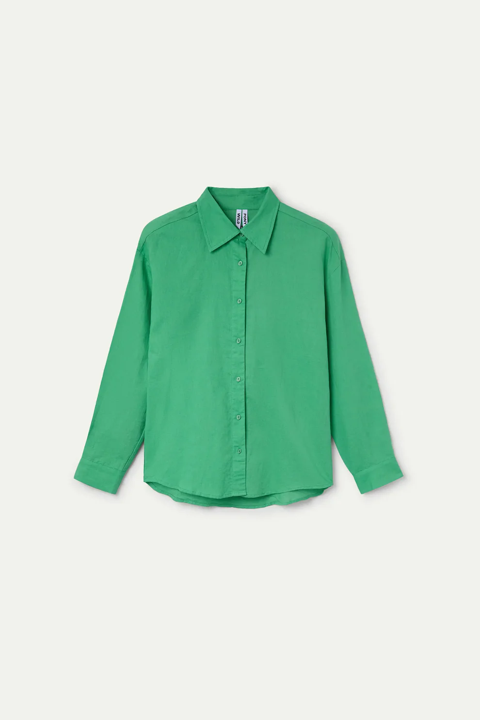 Camicia misto lino verde