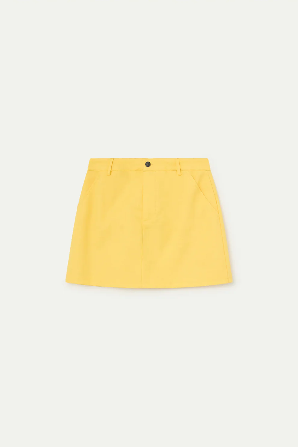 Gonna corta misto lino giallo