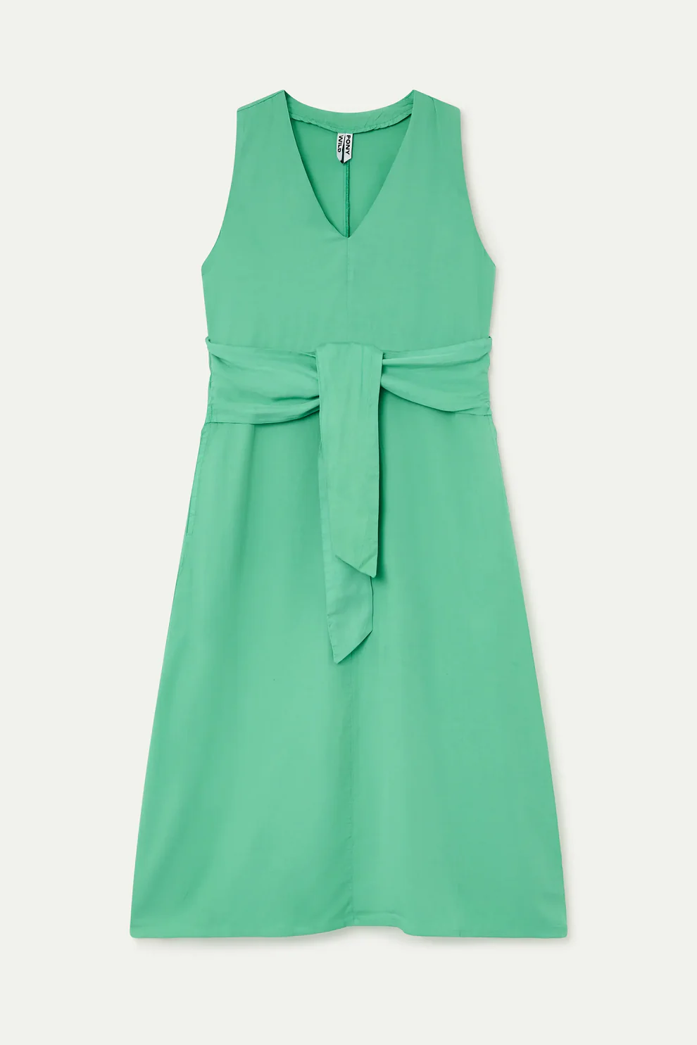 Abito midi fluido verde