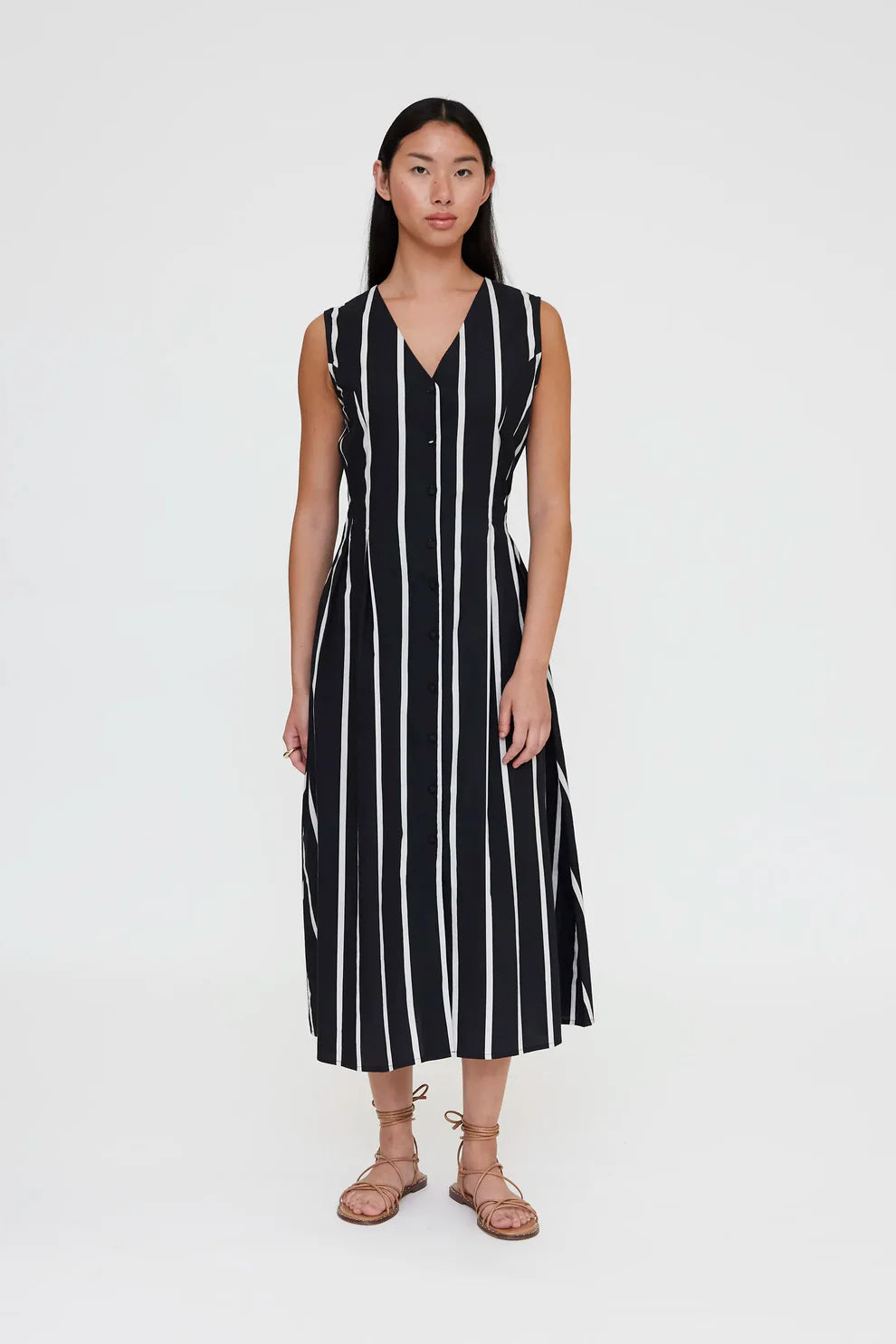 Abito midi con stampa Grimaud Black