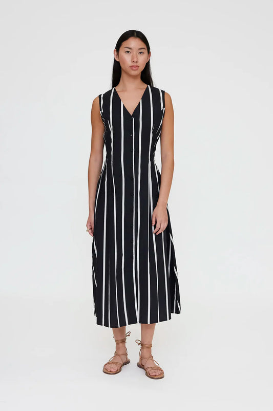 Abito midi con stampa Grimaud Black