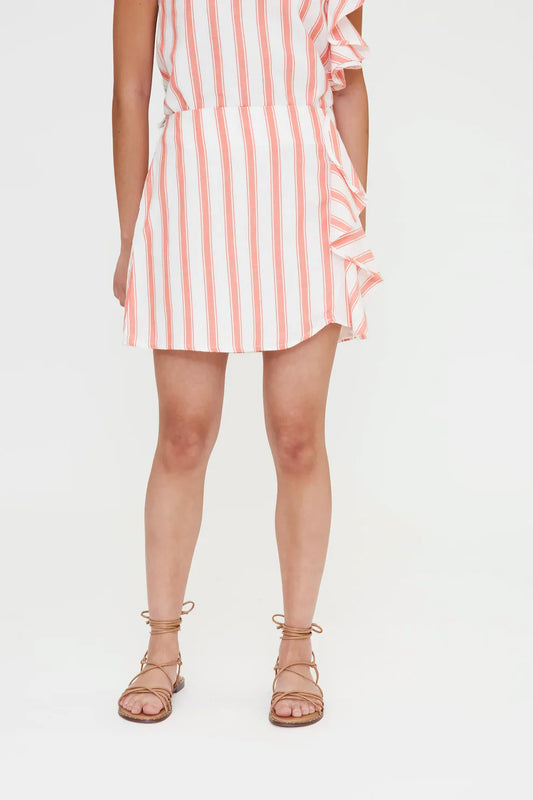 Gonna corta con stampa Emberglow Stripes