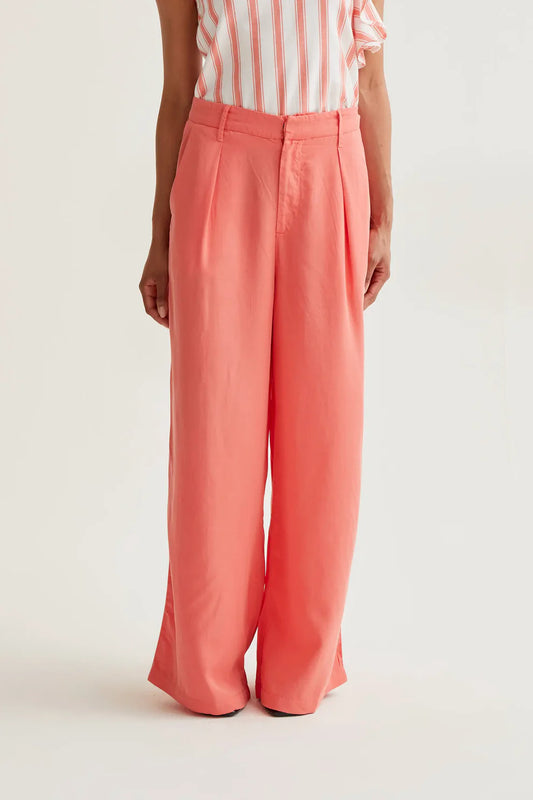 Pantaloni a gamba larga corallo