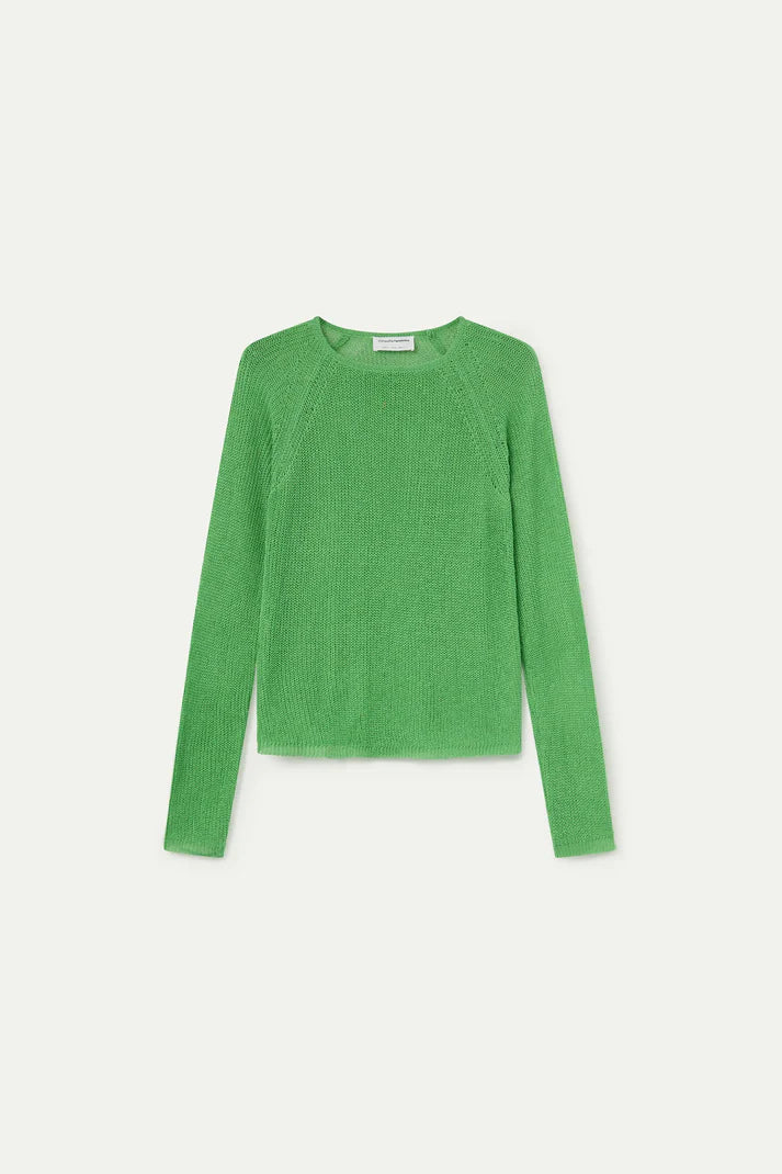 Maglia traforata verde