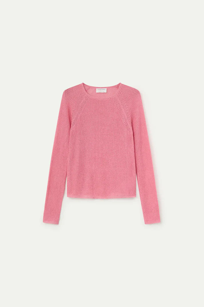 Maglia traforata rosa