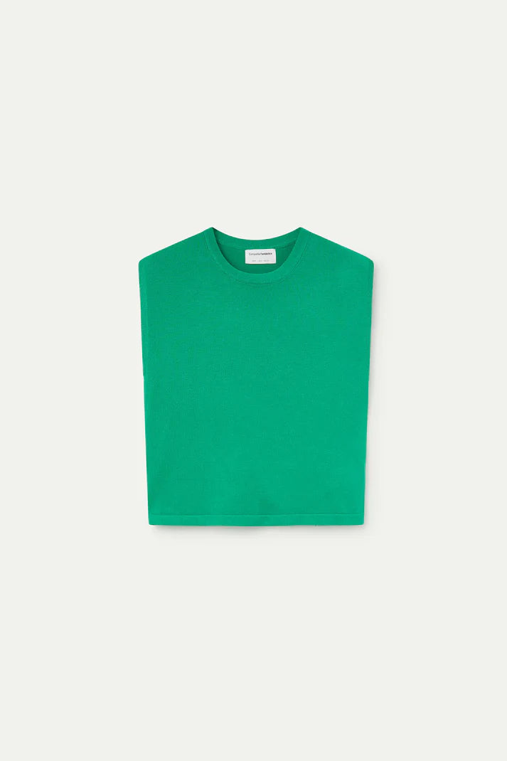 Top in maglia morbida verde