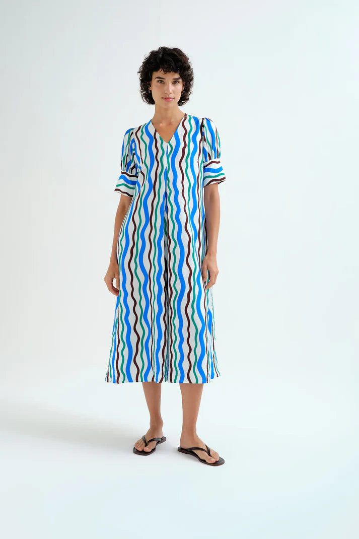 Abito midi con stampa Sea & Mountain