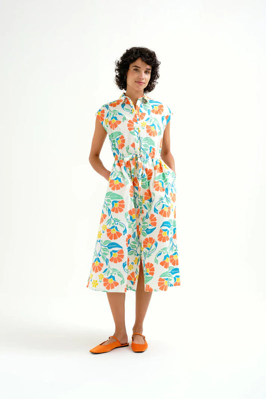 Abito midi con stampa Big Royal