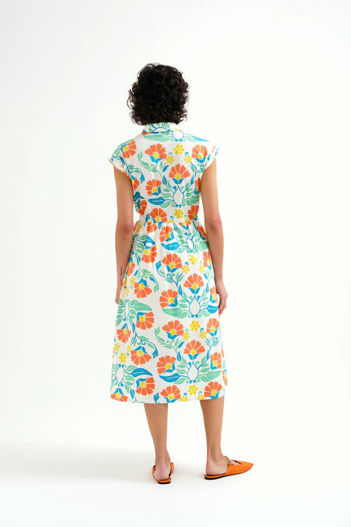 Abito midi con stampa Big Royal