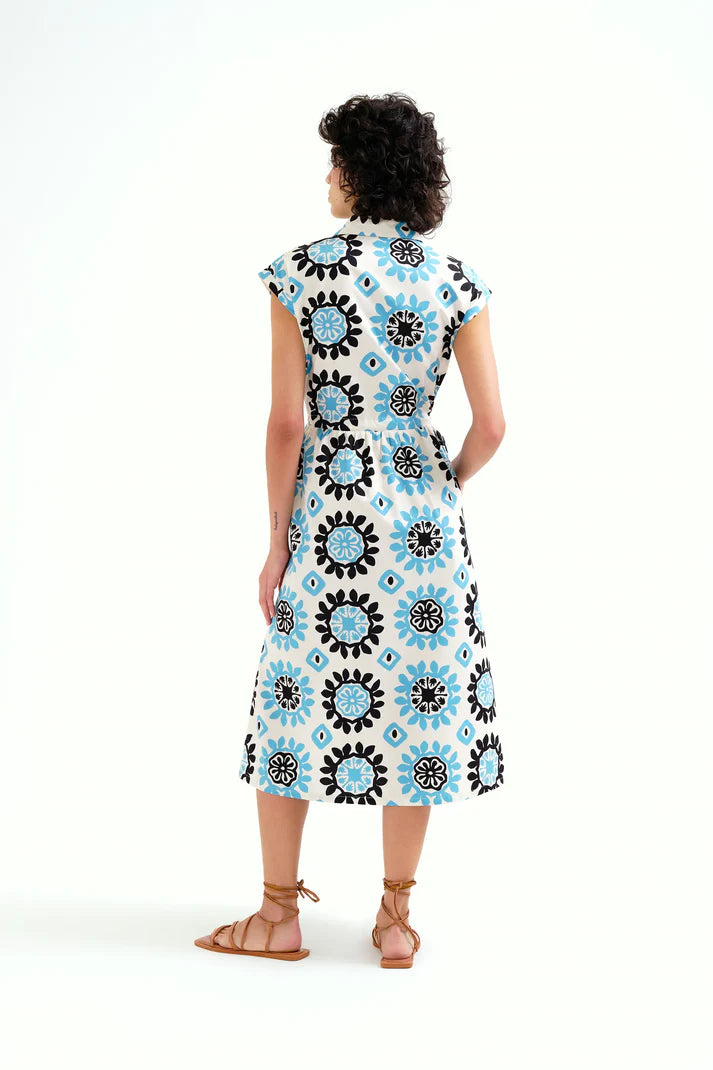 Abito midi con stampa Waterfall
