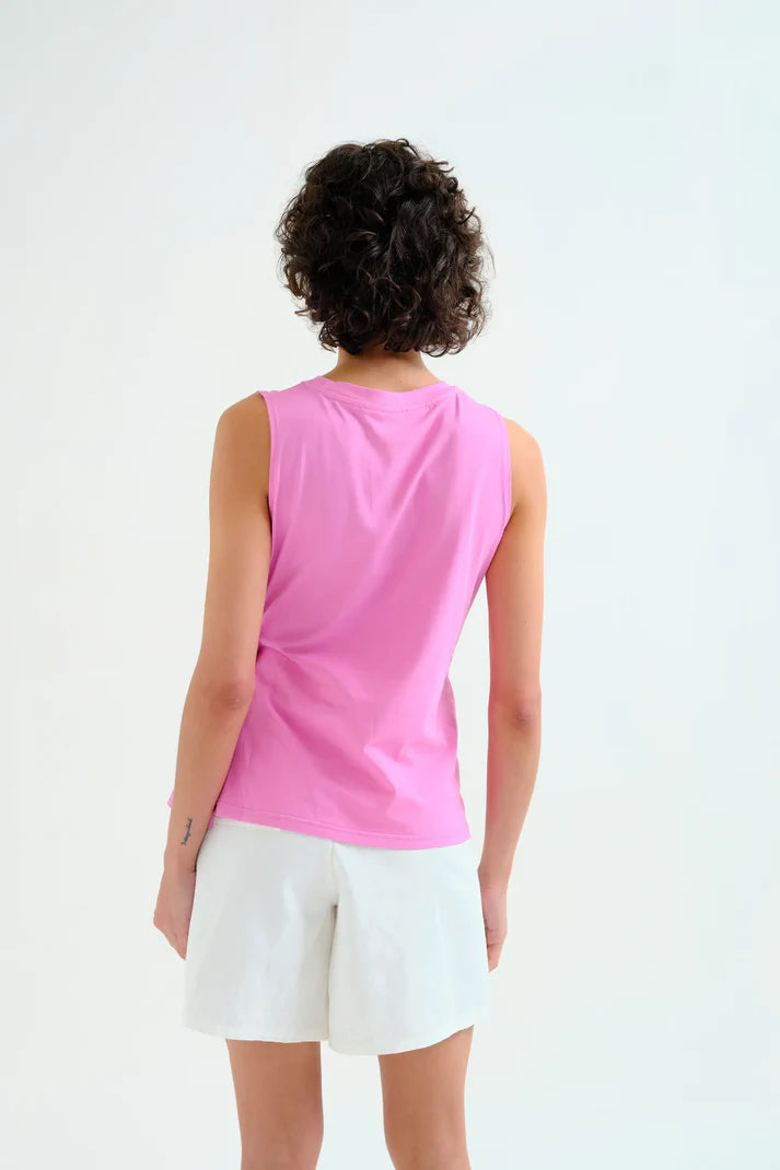 Camicia rosa 100% cotone con dettaglio drappeggiato