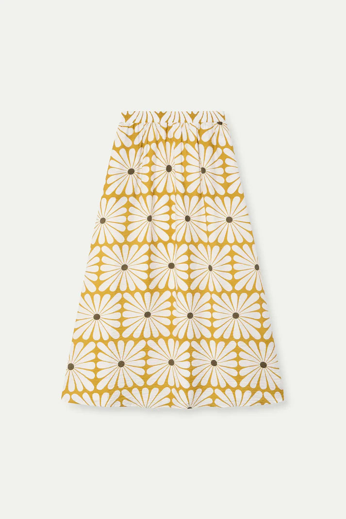 Gonna lunga con stampa Olive Flower