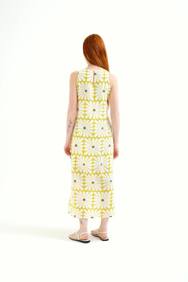 Abito lungo con stampa Olive Flower