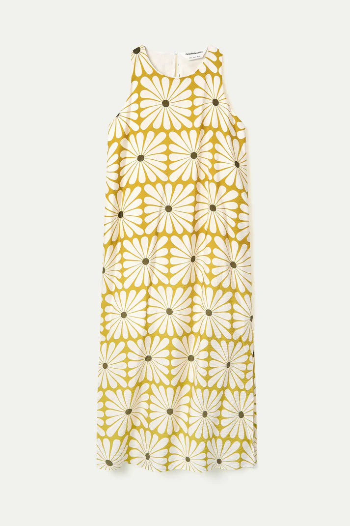 Abito lungo con stampa Olive Flower