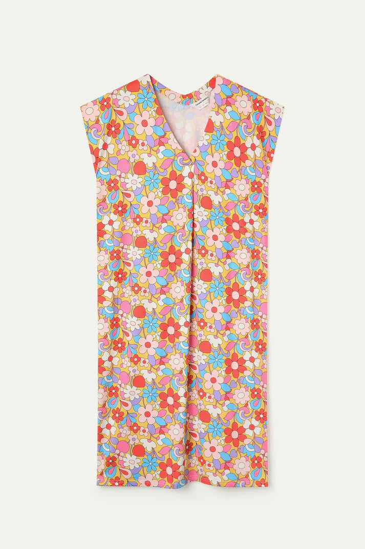 Kaftan lungo con stampa Bloom