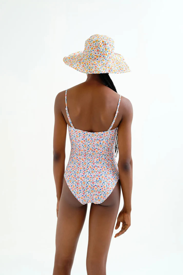 Costume da bagno con scollo dritto stampato Lily Small