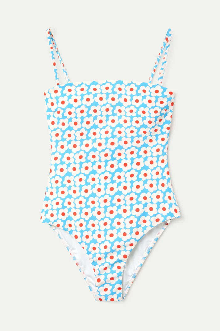 Costume da bagno scollo dritto stampato Popcorn