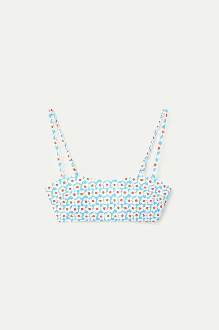 Top bikini dritto stampato Popcorn