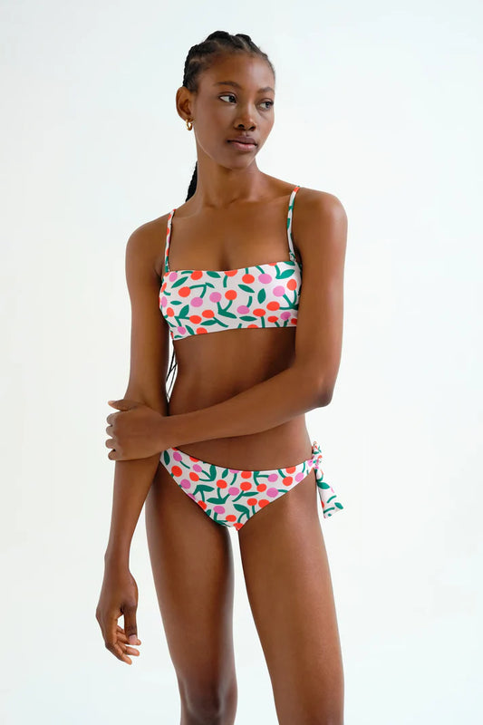 Top bikini dritto stampato Ciliegina
