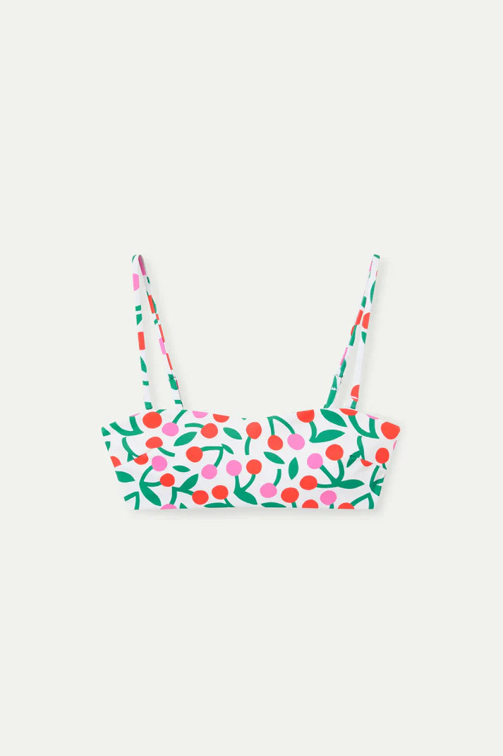 Top bikini dritto stampato Ciliegina