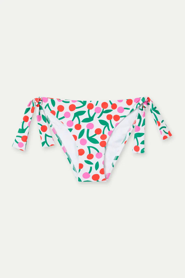Slip Bikini allacciato con stampa Ciliegia
