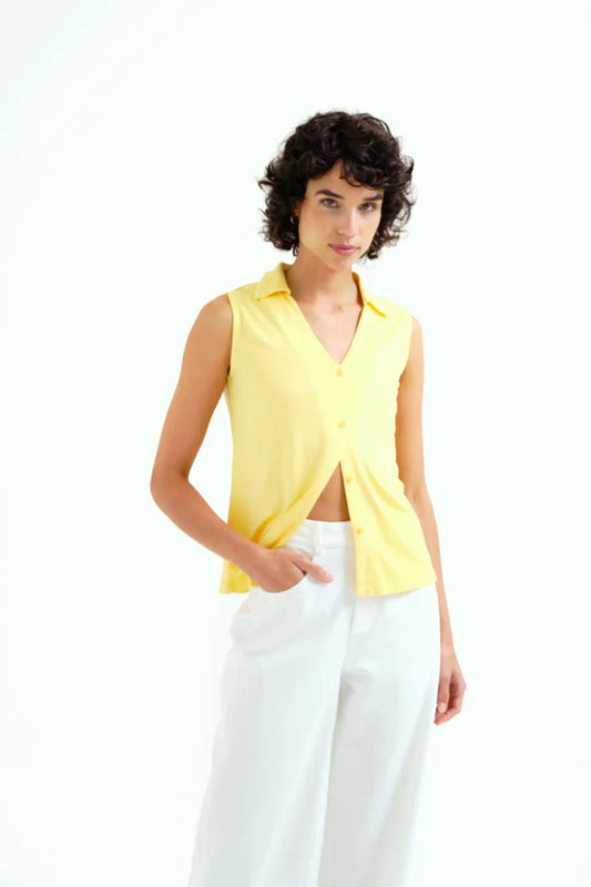 Camicia basic gialla