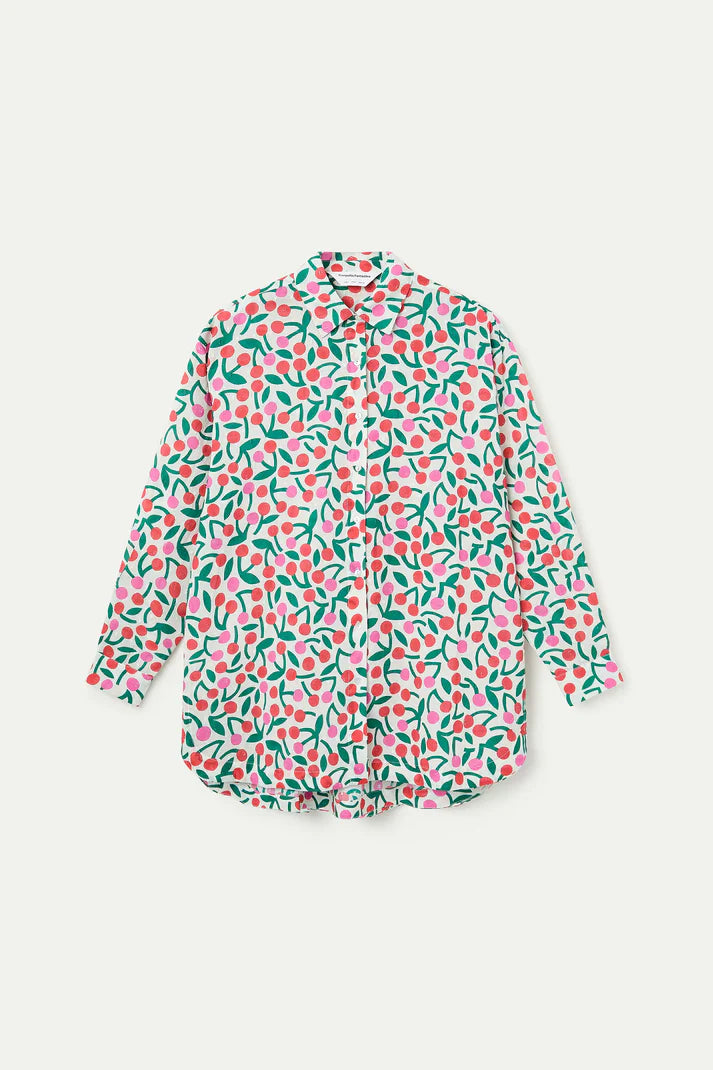 Camicia da spiaggia con stampa Ciliegina