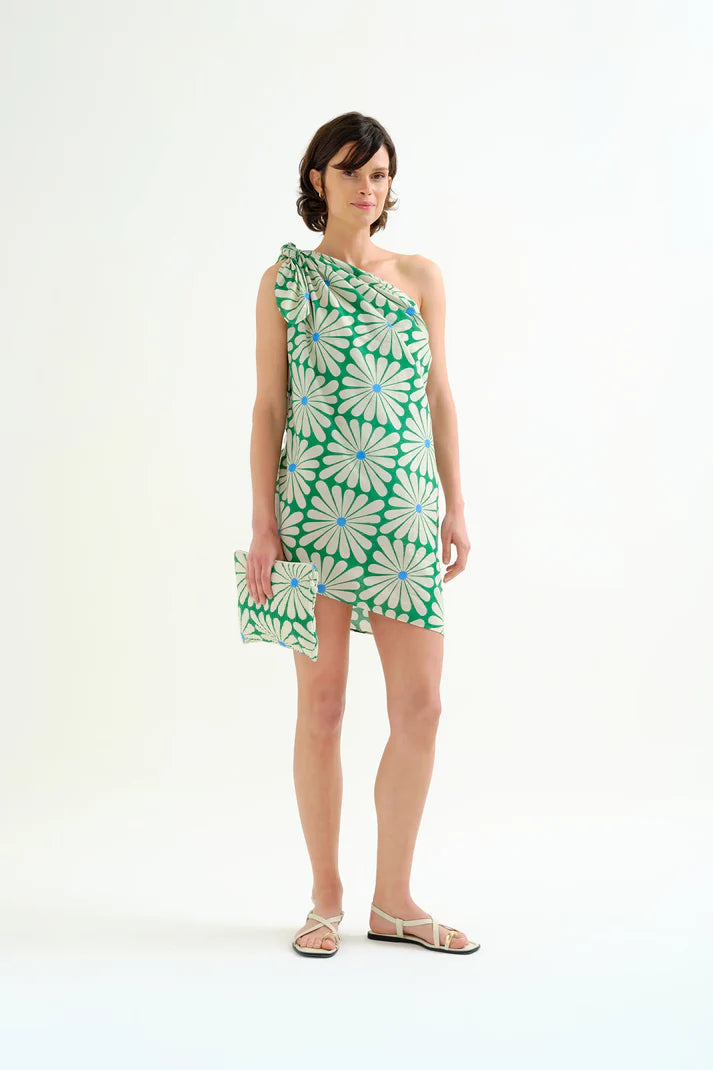 Pareo con stampa Olive Flower Green