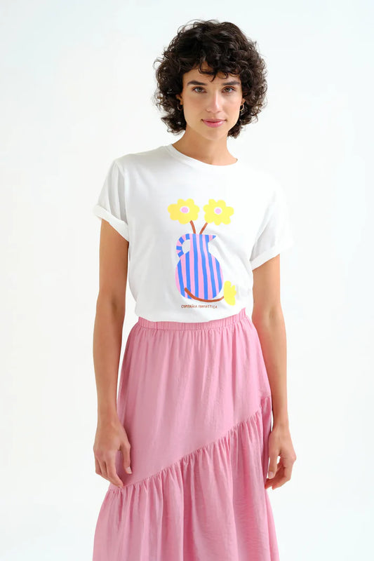 T-shirt con stampa vaso "Compagnia Fantastica"