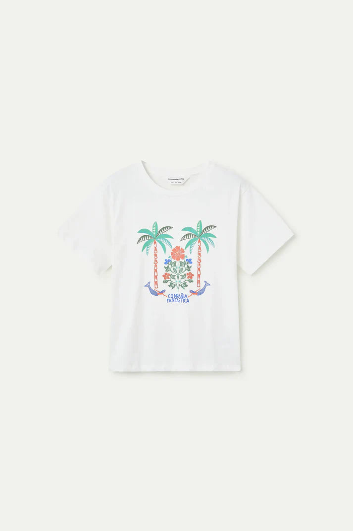 T-shirt con stampa Palm & Mermaid