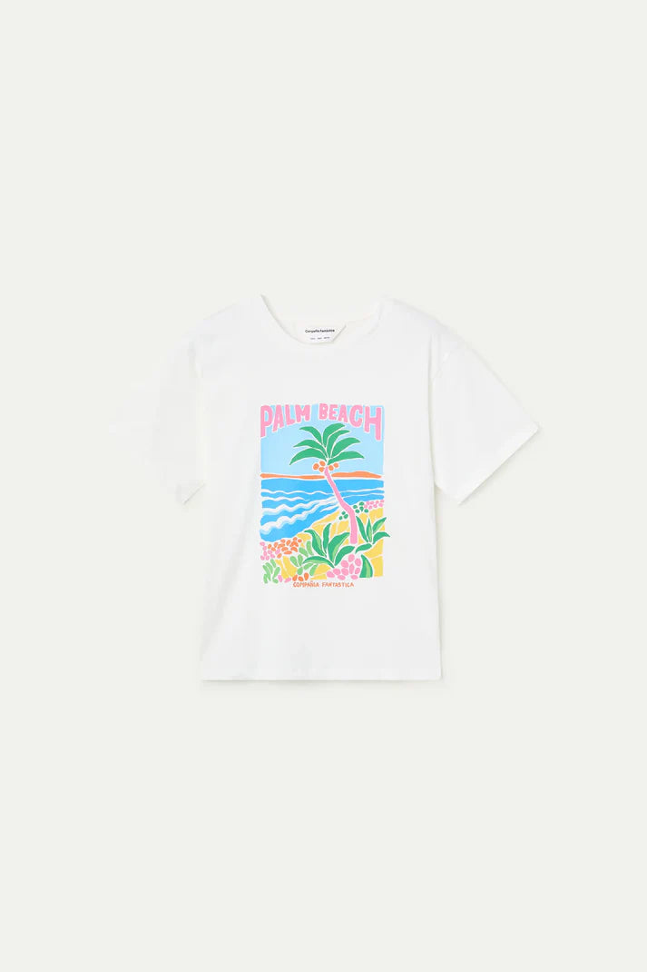 T-shirt con stampa Palm Beach