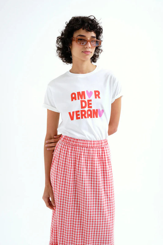 T-shirt con stampa "Amor de Verano"