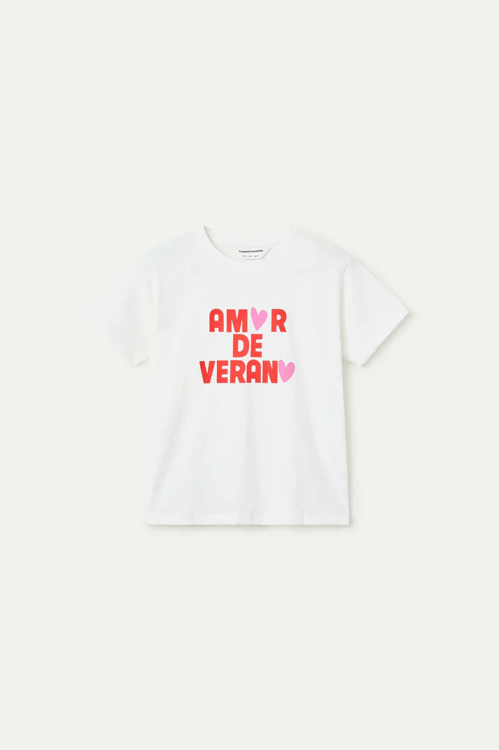 T-shirt con stampa "Amor de Verano"