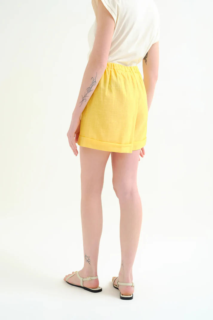 Pantaloncini 100% cotone giallo