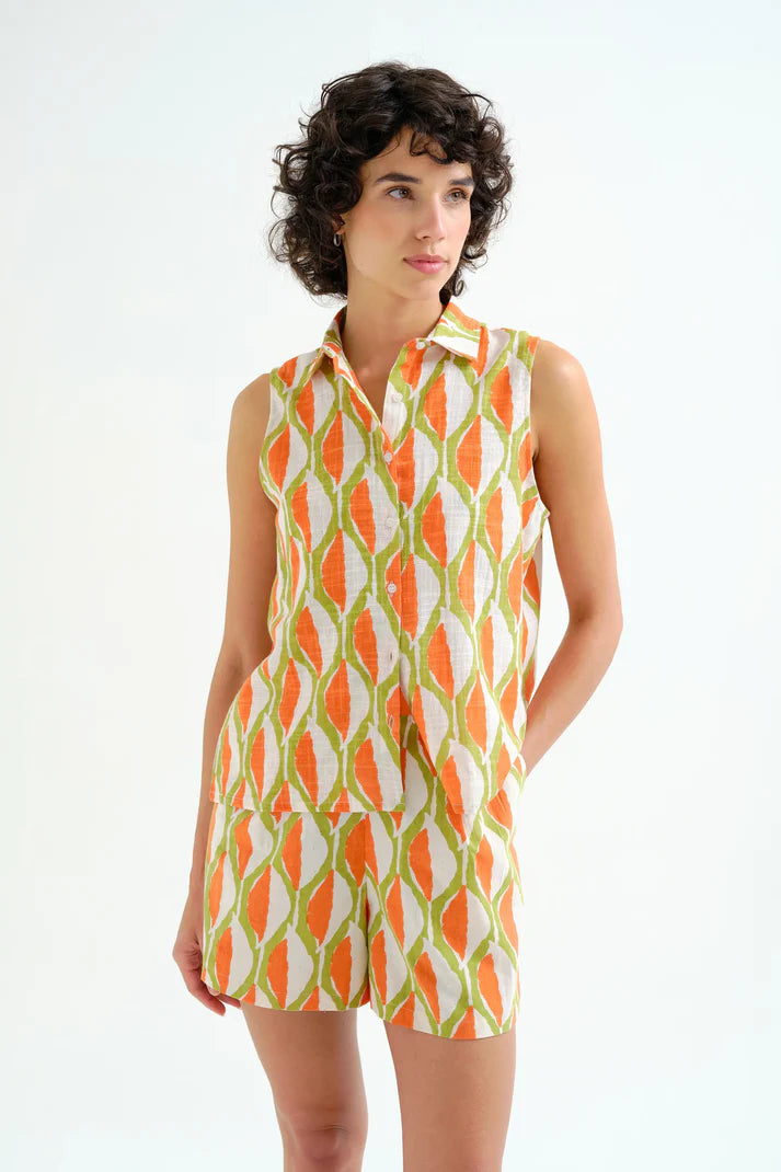 Camicia con stampa Aloe